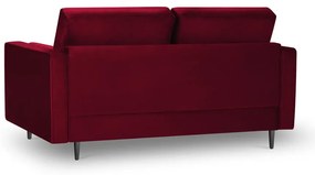 Czerwona aksamitna sofa Milo Casa Santo, 174 cm