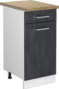 Szafka dolna do kuchni czarny beton 40x60x81.6 r-line