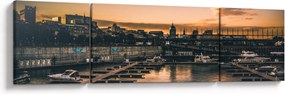 Obraz - miasto portowe (170x50 cm)