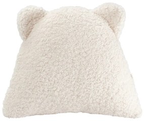 Kremowa poduszka na sofę dziecięcą z materiału bouclé Bear – Wigiwama