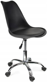 Czarne krzesło obrotowe z regulacją - Tunier 3X