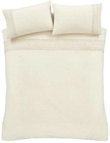 Kremowa pościel dwuosobowa 230x220 cm Broderie Anglaise – Catherine Lansfield