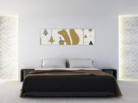 Obraz - Wiewiórka z orzechem (170x50 cm)