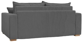 Szara sztruksowa rozkładana sofa 225 cm Augustin – Bobochic Paris