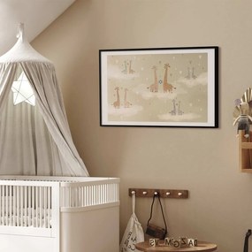 Plakat Zakochane żyrafy 60x40 cm z ramą czarną z marginesem ARTGEIST B