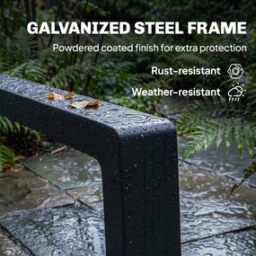 Outsunny Składany leżak ogrodowy z wysuwanym podnóżkiem, 5-stopniowa regulacja oparcia, oddychający | Aosom PL