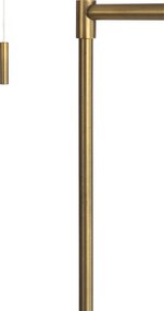 Lampa stojąca brązowa z białym kloszem i regulowanym ramieniem - Ladas Deluxe