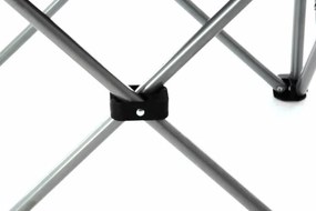 Krzesło turystyczne campingowe czarno-szare