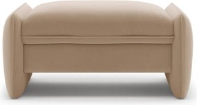 Brązowy aksamitny podnóżek Georgia – Micadoni