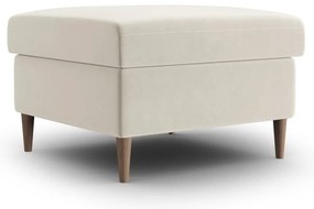 Beżowy aksamitny podnóżek Kyoto – Cosmopolitan Design