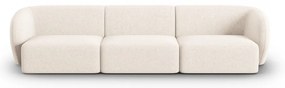 Beżowa sofa z tkaniny szenilowej 266 cm Paolo – Milo Casa