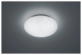 Biała okrągła lampa sufitowa LED Trio Putz, średnica 27 cm