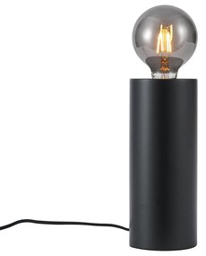 Nowoczesna lampa stołowa czarna 24 cm - Cylinder Nowoczesny Oswietlenie wewnetrzne