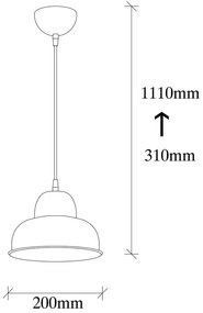 Lampa wisząca w kolorze złota z metalowym kloszem ø 20 cm Berceste – Opviq lights