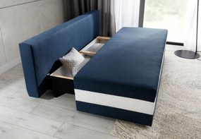 Sofa rozkładana z funkcją spania CALIA czarna/biała ELTAP