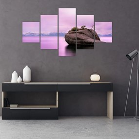 Obraz kamienia w morzu (125x70 cm)