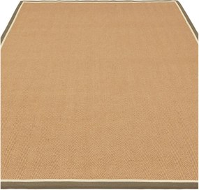 Dywan z juty dwustronny/tkany ręcznie w kolorze khaki/w naturalnym kolorze 240x340 cm Bordo Herringbone Khaki – Asiatic Carpets