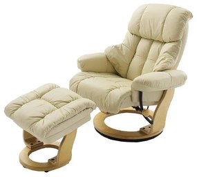 Fotel regulowany HABI kremowy/naturalny dąb