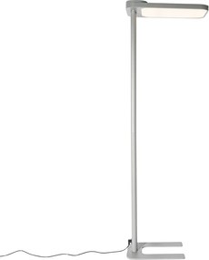 Lampa podłogowa światła dziennego szara kwadratowa z LED i ściemniaczem - Guzo