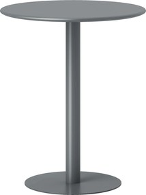 HOMCOM Okrągły stół dla 2 osób, stalowy, do wnętrz i na zewnątrz, szary | Aosom PL