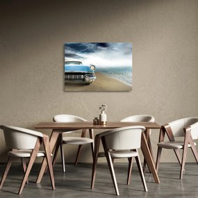 Obraz na szkle - Kabriolet w stylu vintage (70x50 cm)