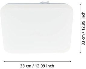 Biała lampa sufitowa LED 33x33 cm FRANIA – EGLO