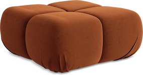 Pufa - z tkaniny welwetowej - terakota - LOKUA