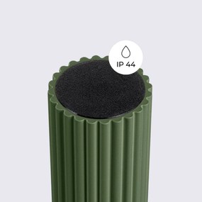 Plafon HALO zielony oliwkowy IP44 ryflowany SOLLUX  LIGHTING
