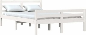 Podwójne białe drewniane łóżko 140x200 Z4-G72