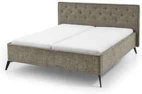 Ciemnozielone tapicerowane łóżko dwuosobowe 180x200 cm Alicante – Meise Möbel