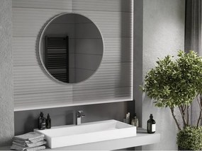 Mexen Loft lustro łazienkowe okragłe 80 cm, rama inox - 9850-080-080-000-10