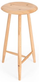 Hoker z litego drewna dębowego w naturalnym kolorze (wysokość siedziska 65 cm) Blanc – Gazzda