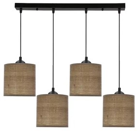 Orzechowa lampa wisząca z czterema kloszami V177 C5-L39