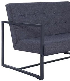 Dwuosobowa grafitowa sofa - Aparro