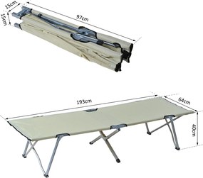 Łóżko polowe turystyczne składane outsunny