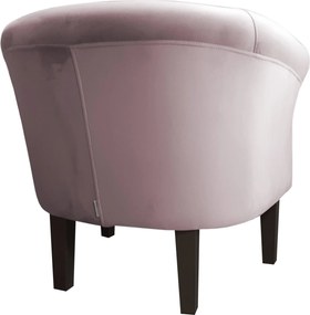 Fotel Milo tkanina Welur wygodny fotel tapicerowany do salonu i sypialni : Kolor nogi - Venge, Kolor tkaniny - VELVET - MG55, Wysokość nogi - 20 cm