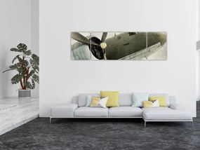 Obraz - Stary samolot śmigłowy (170x50 cm)