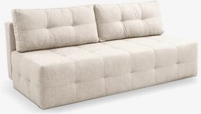 Sofa z Funkcją Spania MORANA Kremowa Nowoczesna