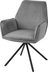 Krzesło do jadalni MCW-G67,  ciemnoszary, czarne nogi