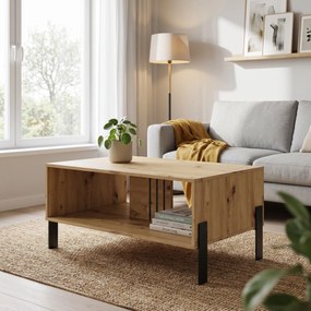 Ława VALOZA 100 cm Stolik Kawowy do Salonu, Dąb artisan