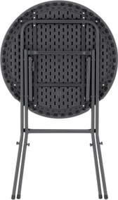 Składany wysoki stolik - szary 110 cm