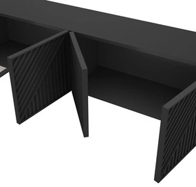 Czarna szafka pod TV 161x55x35 cm Peta – Marckeric