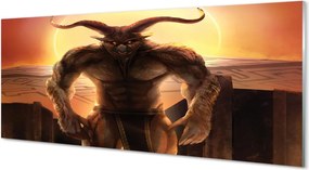 Panel nad Blat Kuchenny Postać o Zachodzie Słońca