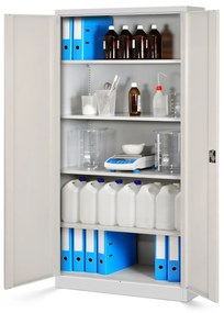 Zestaw 4x biurowa szafa metalowa JAN H, 900 x 1950 x 400 mm, Eco Design: biała/ dąb sonoma