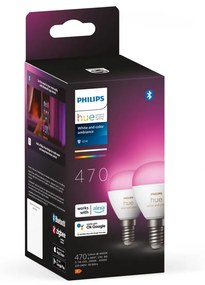 Inteligentne żarówki z gwintem E14, 5 W zestaw 2 szt. White and color ambiance – Philips Hue