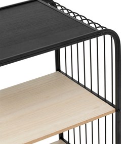 Półka mobilna NOIR, 3-poziomowa, metalowa, 43,3 x 28 x 74 cm
