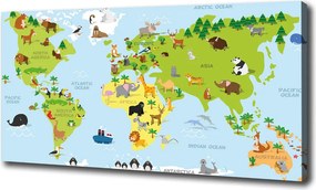 Foto obraz na płótnie Mapa zwierzęta