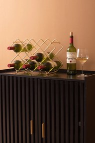 Metalowy stojak na wino DIAMONDS, 40,5 x 27,5 x 15,5 cm