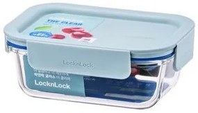 LOCKnLOCK Szklany pojemnik prostokątny CLEAR, 380ml, miętowy, 380 ml