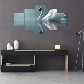 Obraz - Biały łabędź (125x70 cm)